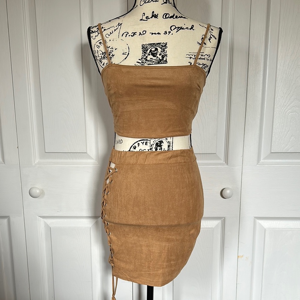 Stylish Tan 2 Piece Set